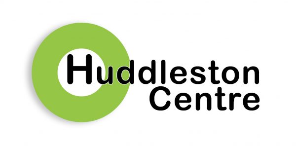 The name of Huddleston Centre on a green and white circle logo